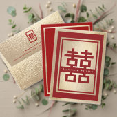Gold Rectangle Double Happiness Chinese Wedding Bedankdoosjes (Personaliseer deze collectie van deze onafhankelijke maker. Test)