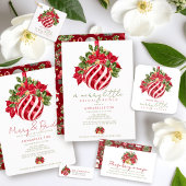 Rode Ornament Merry & Bride Bruiloft Feest Bedankdoosjes