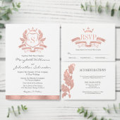 Klassieke Roos Gold Crest Weduwemkaart Menu (Personaliseer de collectie van deze zelfstandige maker.)