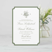 Klassieke saliegroene monogram trouw 'Save the Dat Save The Date