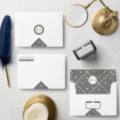 Liefde Klassiek Script Geometrisch Grieks Sleutel  Vierkante Sticker (Personaliseer de collectie van deze zelfstandige maker.)