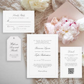 Klassieke Eenvoudige elegantie bruiloft RSVP