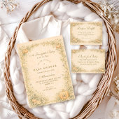 Classic Storybook Elegance Baby Shower Kaart