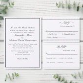 Sparen de Datum Elegant Formele QR Code Weddenscha Aankondigingskaart (Personaliseer de collectie van deze zelfstandige maker.)