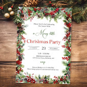 Elegante klassieke kerst groen holly bessen ronde sticker