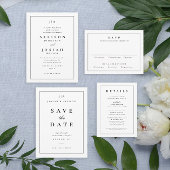 Klassieke zwart-wit bruiloft Details Behuizing