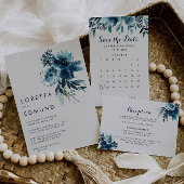 Klassieke Waterverf Floral Folded Wedding Programm Programma