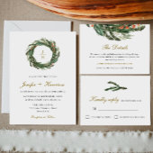 Klassieke Winter Pine Wedding Save The Date