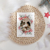 Klassieke vakantiebessen Foto Monogram Keramisch Ornament