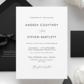 Moderne Zwarte en Witte Trouwtafel Naamkaartjes DI Kaart