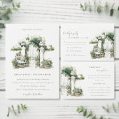 Classy Frans Tuin Landschap Waterverf Bruiloft Servet (Personaliseer de collectie van deze zelfstandige maker.)