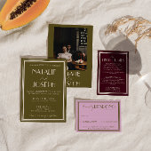 Classy Grassland Fancy Retro All In One Wedding Kaart