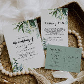 Groen Tropisch Modern Kalligrafie Bruiloft Gastenboek