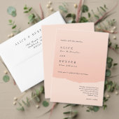 Minimalistische Classy Blush Wedding RSVP Kaart (Personaliseer deze collectie van deze onafhankelijke maker. Test)