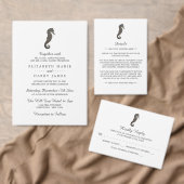 Klei Zeepaard Strand Bruiloft Bedankkaart (Personaliseer de collectie van deze zelfstandige maker.)