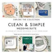 Minimalistische tekst Emerald Wedding Dank u Kaart