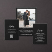 Genevieve Zwart Foto Moderne bruiloft Uitnodigen Flyer (Personaliseer de collectie van deze zelfstandige maker.)