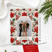 Elegant Kerstfeest Rode Bloemen Menu