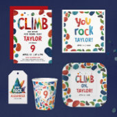 Cool Kleurrijke Blue Rock Climb Adventure Verjaard Kaart