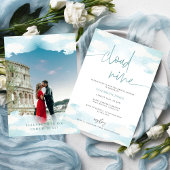 Cloud 9 Blauw en Wit Vrijgezellenfeest Welkom Poster