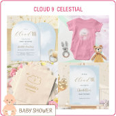 Cloud 9 Hemelsblauwe Baby Shower Bedankt Cadeaulabel