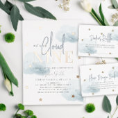 Cloud 9 Blue Clouds & Gold Stars Boy Baby shower Papieren Bekers