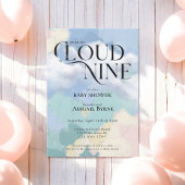 Cloud Nine Elegant Pastel Baby shower Kaart