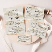 Cloud Nine Beige Gender Neutral Sky Baby shower Acryl Uitnodigingen