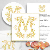 BEWERKBARE KLEUREN CM Monogram MC Notecards Notitiekaartje