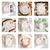 Pool Party Pastel Doodle Beach Birthday Kaart