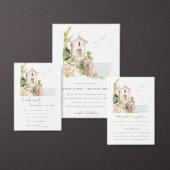 Eenvoudige Kust Katholieke Aquarel Kerk Bruiloft Bedankdoosjes (Personaliseer de collectie van deze zelfstandige maker.)