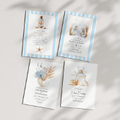 Coastal Chic Autumn - Fall Wedding Photo QR Code Kaart