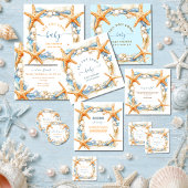 Blauw Kust Chic Zeeschelp Etiket