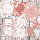 Kust chic roze parel Baby Shower Bedankdoosjes