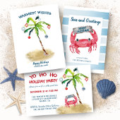 Tropische palmboom Warm Holiday Return Address Etiket