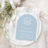 Kust Cowgirl Moderne Nautische Bruiloft Feest Ronde Sticker