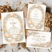 Kustschelpkrans Bruiloft Save The Date