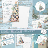 Elegant kerststrand kaart