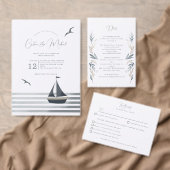 kuststrand Alles in één bruiloft uitnodigen All In One Uitnodiging (Personaliseer de collectie van deze zelfstandige maker.)