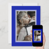 Kobalt Blue 50th bruiloft koppel Sleutelhanger