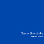 Cobalt Blue minimalist save the date Ovale Sticker