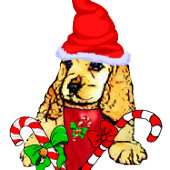 Cute Cocker Spaniel Puppy Kerstmis Deurmat