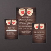 Elegant Beige Bruin Monogram Uitnodigingen Wikkel (Personaliseer de collectie van deze zelfstandige maker.)