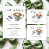 Coffe Fopspeen Boog Baby Shower Bedankt