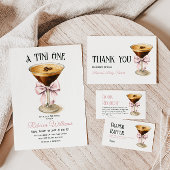 Tini One Bow Espresso Martini Coffee Baby shower Kaart