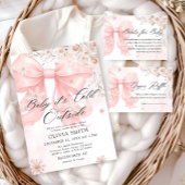 Pink Bow Winter Baby shower Welkom Poster