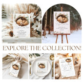 Koud Buiten Woodland Beer Winter Baby shower Kaart