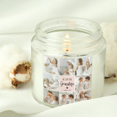 Collage Foto Roze We houden van je oma Best Gift Canvas Afdruk