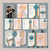 Klasse 0f 2024 Retro Graduation Party Papieren Bordje