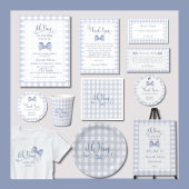 Kleine Man Blauwe boog stropdas baby shower Kaart